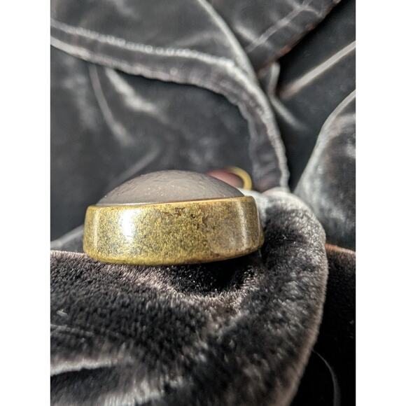 VTG 90s LL Bean Black Velvet Blazer Women’s Size 14 Silk Blend Gold Button... - Picture 6 of 14